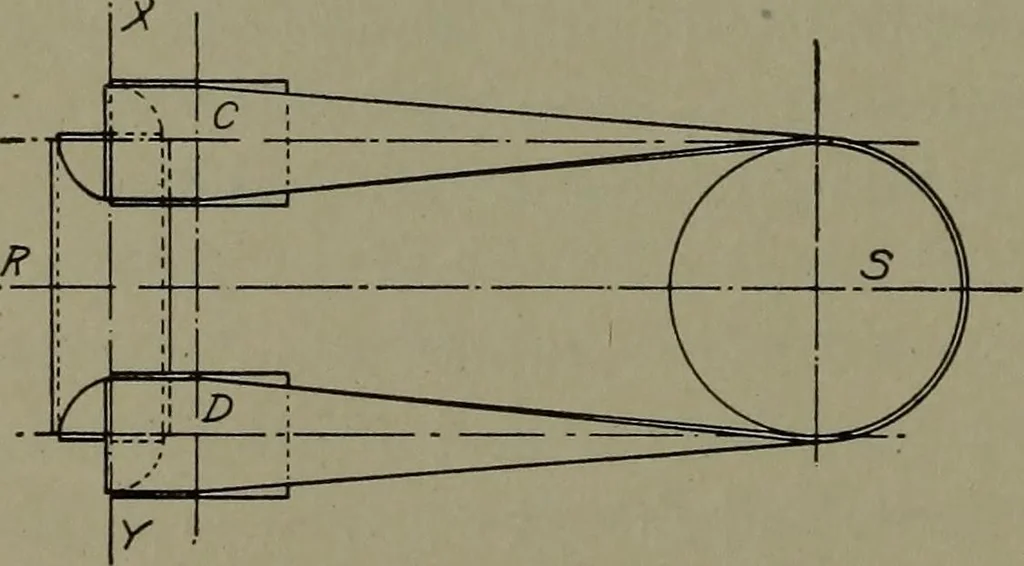 An illustration from Machine drawing, a practical guide to the standard methods of graphical representation of machines, including complete detail drawings of a duplex pump and of a direct-current generator, 1920, leaf 137
