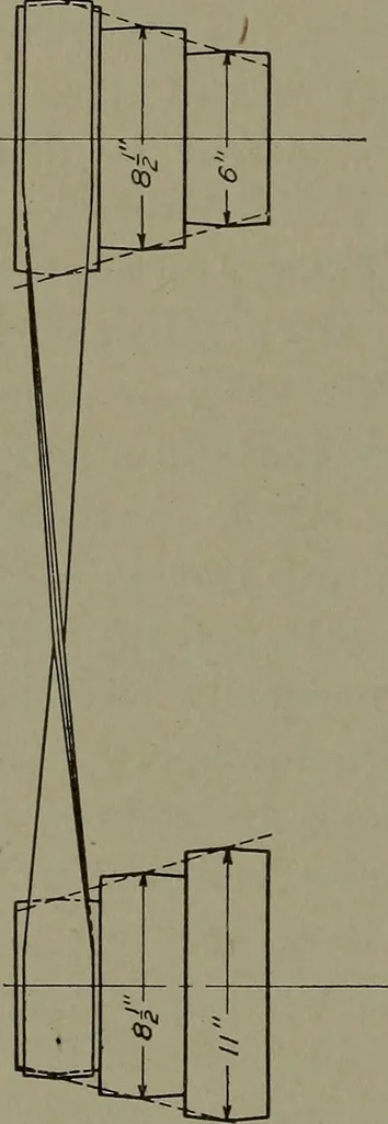 An illustration from Machine drawing, a practical guide to the standard methods of graphical representation of machines, including complete detail drawings of a duplex pump and of a direct-current generator, 1920, leaf 139