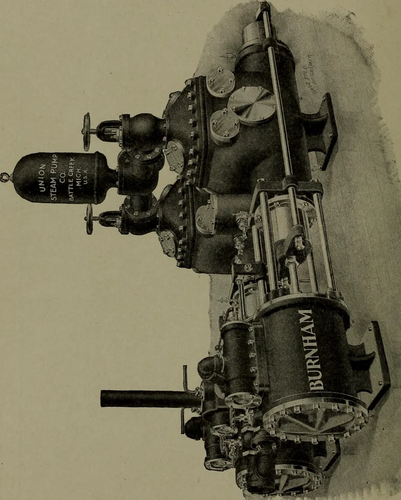 An illustration from Machine drawing, a practical guide to the standard methods of graphical representation of machines, including complete detail drawings of a duplex pump and of a direct-current generator, 1920, leaf 169