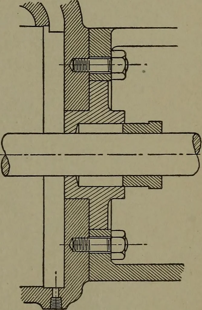 An illustration from Machine drawing, a practical guide to the standard methods of graphical representation of machines, including complete detail drawings of a duplex pump and of a direct-current generator, 1920, leaf 196