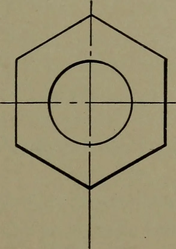 An illustration from Machine drawing, a practical guide to the standard methods of graphical representation of machines, including complete detail drawings of a duplex pump and of a direct-current generator, 1920, leaf 20
