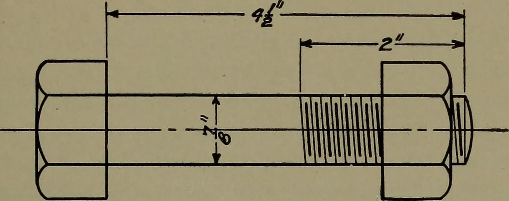 An illustration from Machine drawing, a practical guide to the standard methods of graphical representation of machines, including complete detail drawings of a duplex pump and of a direct-current generator, 1920, leaf 32