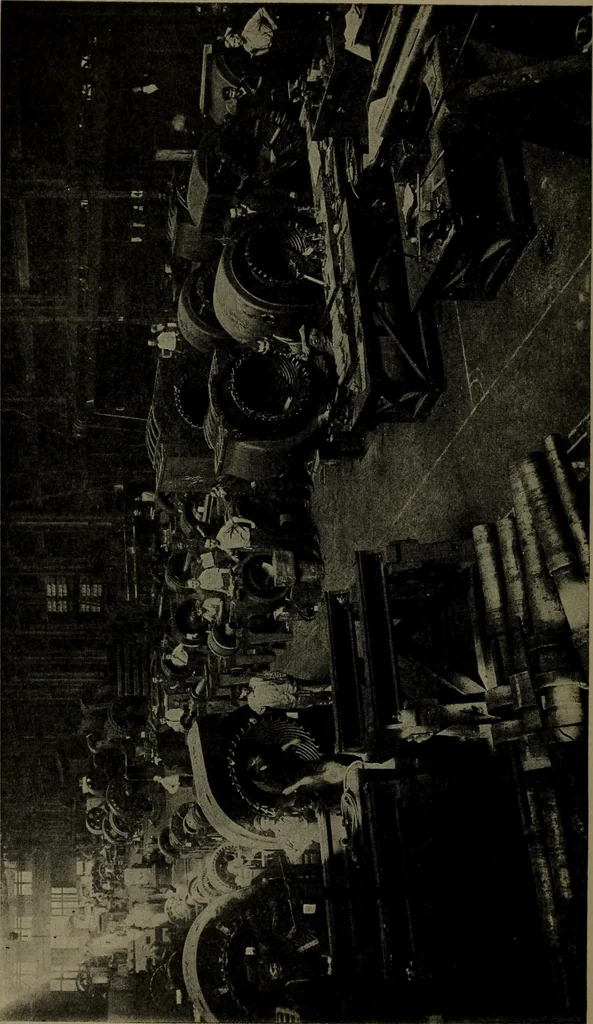 An illustration from Machine drawing, a practical guide to the standard methods of graphical representation of machines, including complete detail drawings of a duplex pump and of a direct-current generator, 1920, leaf 9