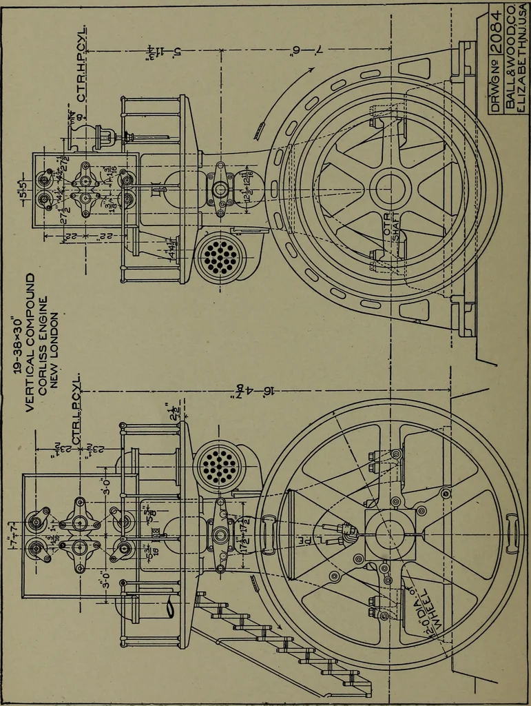 An illustration from Machine drawing; a practical guide to the standard methods of graphical representation of machines, including complete detail drawings of a duplex pump and of a direct-current generator, 1914, leaf 11