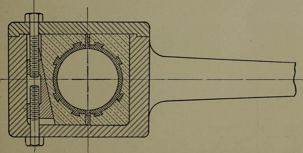 An illustration from Machine drawing; a practical guide to the standard methods of graphical representation of machines, including complete detail drawings of a duplex pump and of a direct-current generator, 1914, leaf 18