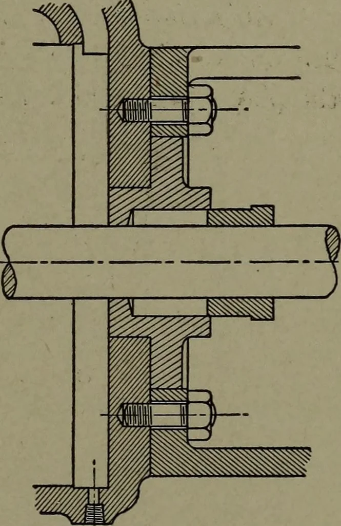 An illustration from Machine drawing; a practical guide to the standard methods of graphical representation of machines, including complete detail drawings of a duplex pump and of a direct-current generator, 1914, leaf 196