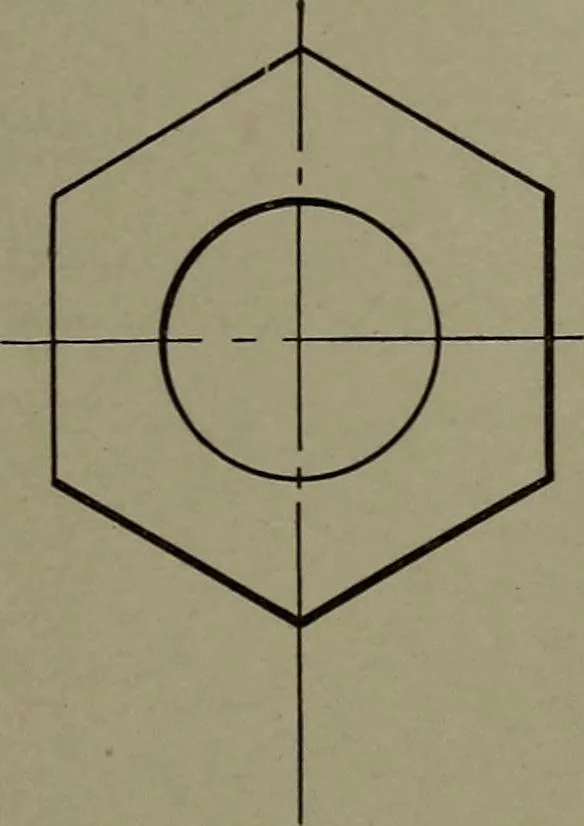 An illustration from Machine drawing; a practical guide to the standard methods of graphical representation of machines, including complete detail drawings of a duplex pump and of a direct-current generator, 1914, leaf 20
