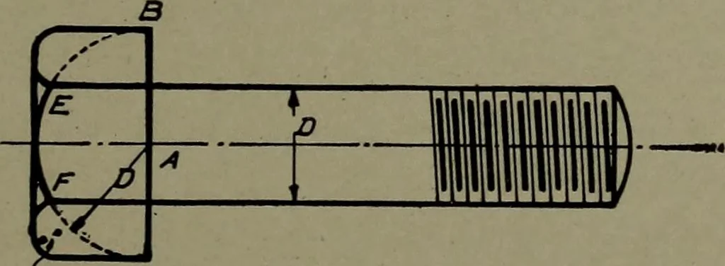 An illustration from Machine drawing; a practical guide to the standard methods of graphical representation of machines, including complete detail drawings of a duplex pump and of a direct-current generator, 1914, leaf 32