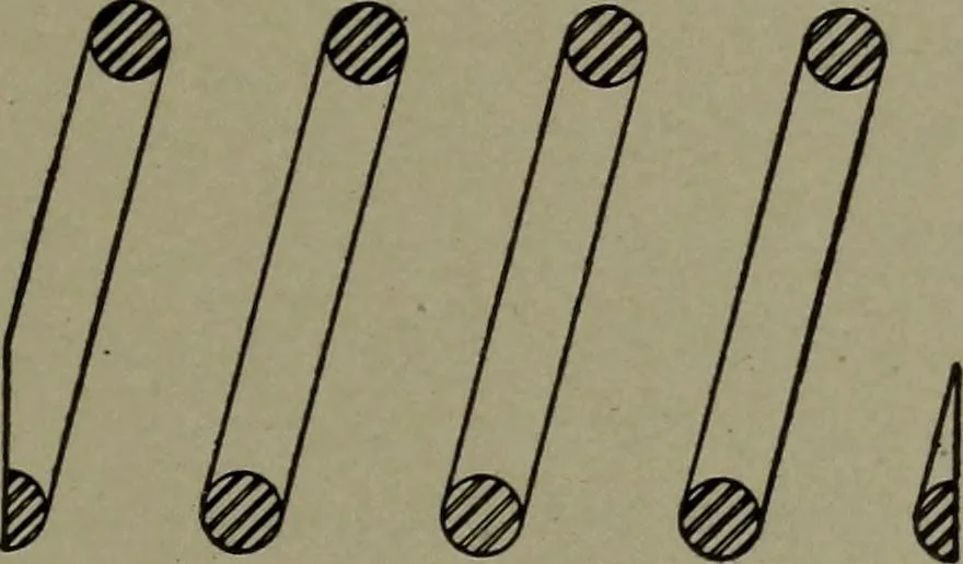 An illustration from Machine drawing; a practical guide to the standard methods of graphical representation of machines, including complete detail drawings of a duplex pump and of a direct-current generator, 1914, leaf 88