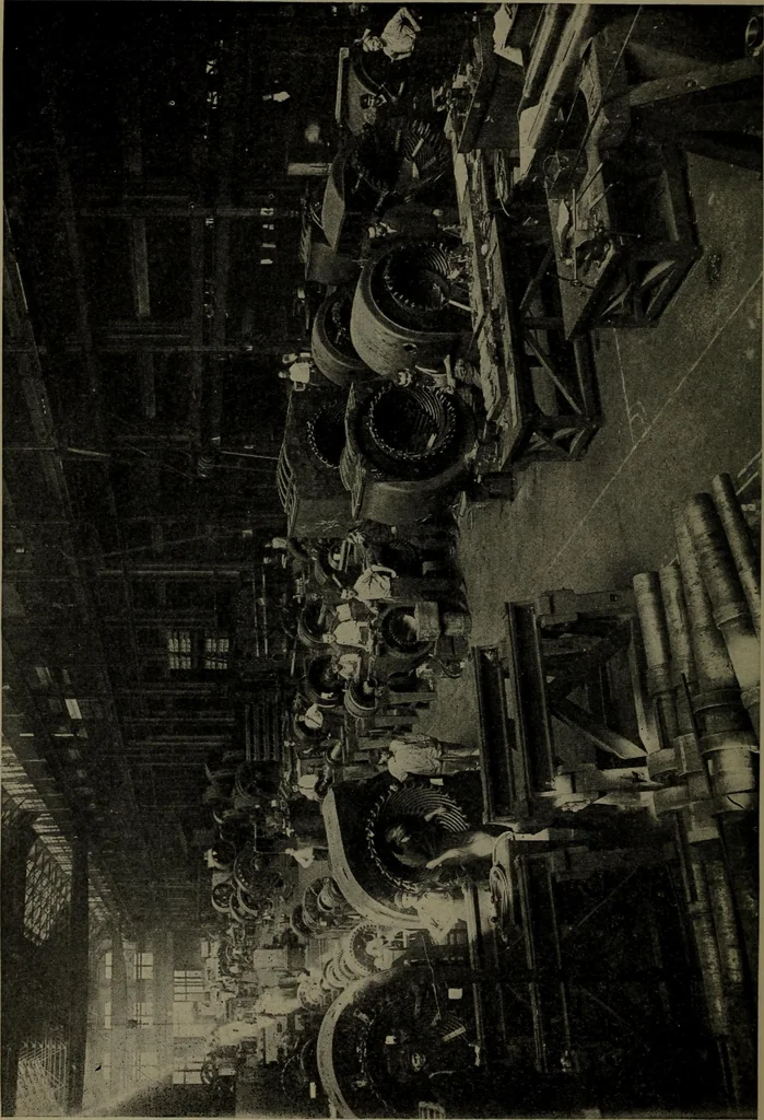 An illustration from Machine drawing; a practical guide to the standard methods of graphical representation of machines, including complete detail drawings of a duplex pump and of a direct-current generator, 1914, leaf 9