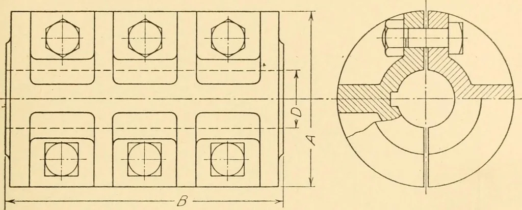 An illustration from Machine drawing; a text and problem book for technical students and draftsmen, 1921, leaf 112