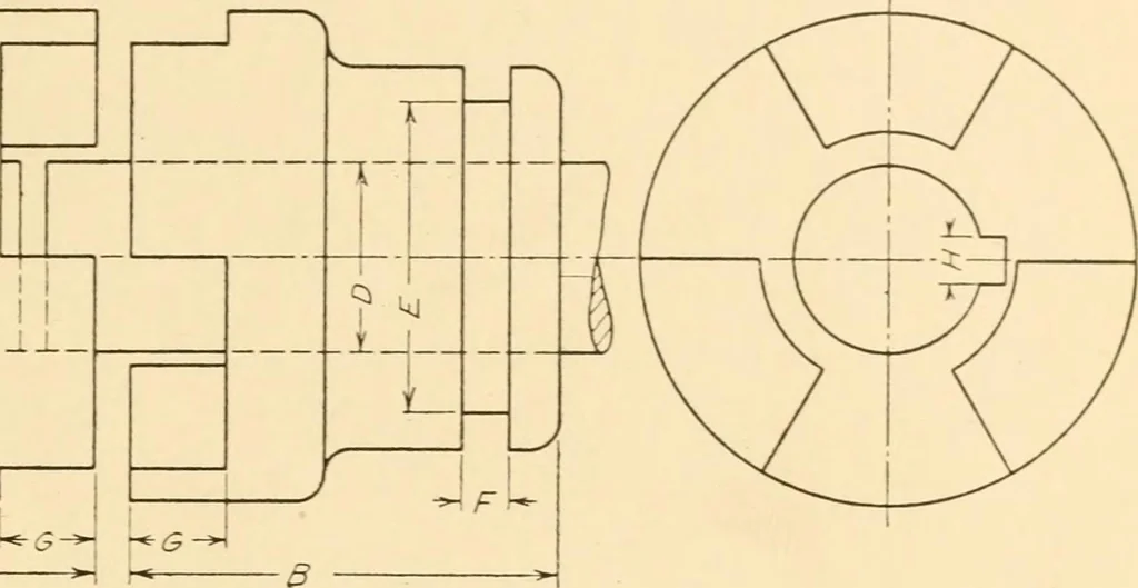 An illustration from Machine drawing; a text and problem book for technical students and draftsmen, 1921, leaf 114