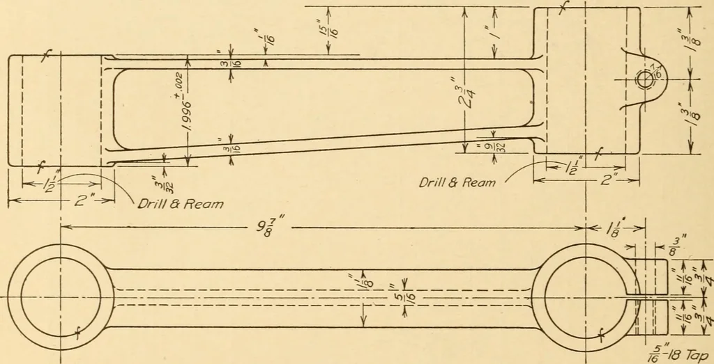 An illustration from Machine drawing; a text and problem book for technical students and draftsmen, 1921, leaf 117