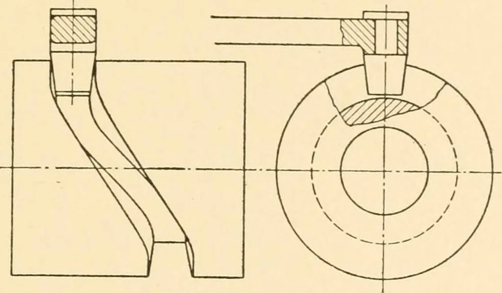 An illustration from Machine drawing; a text and problem book for technical students and draftsmen, 1921, leaf 136