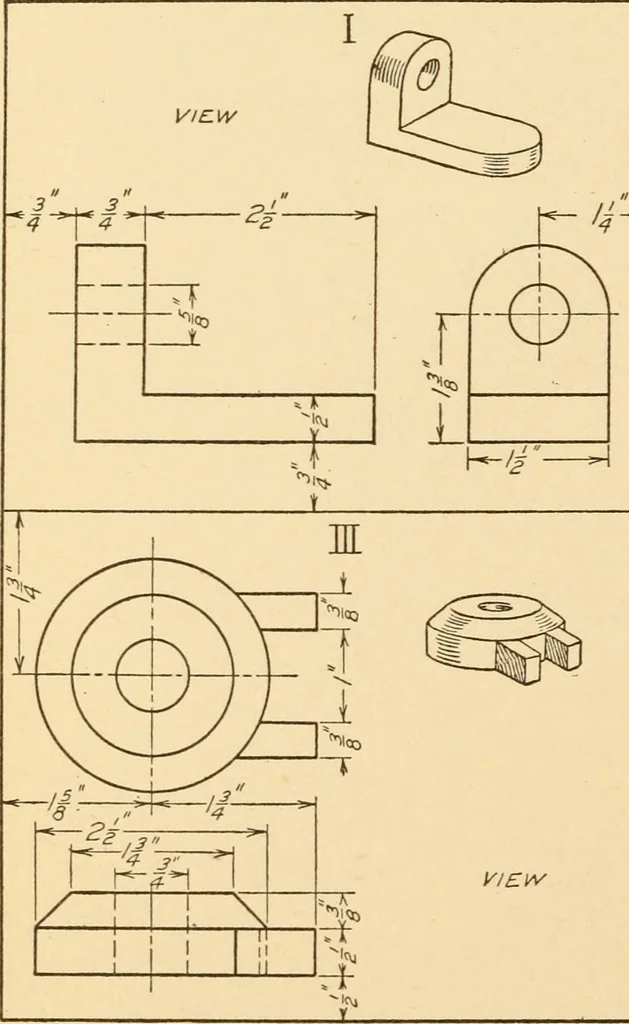 An illustration from Machine drawing; a text and problem book for technical students and draftsmen, 1921, leaf 157
