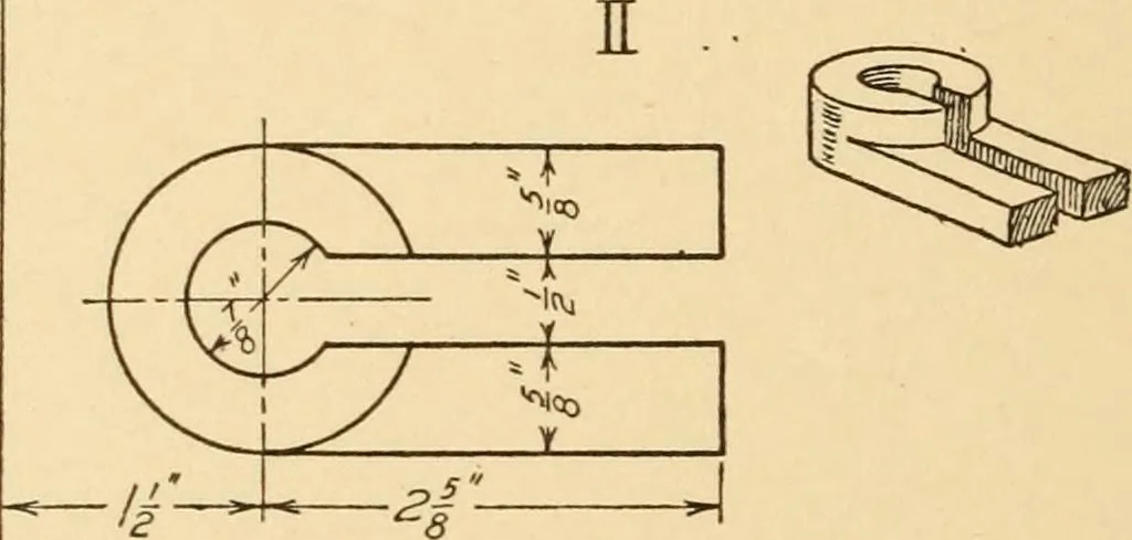 An illustration from Machine drawing; a text and problem book for technical students and draftsmen, 1921, leaf 157