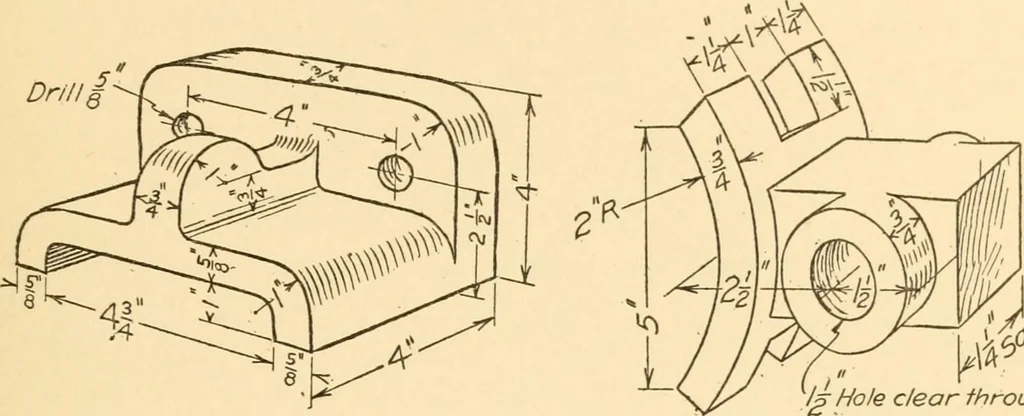 An illustration from Machine drawing; a text and problem book for technical students and draftsmen, 1921, leaf 158