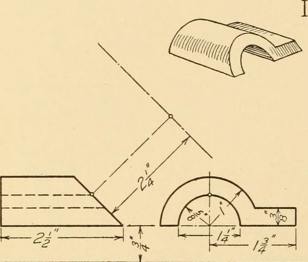 An illustration from Machine drawing; a text and problem book for technical students and draftsmen, 1921, leaf 159