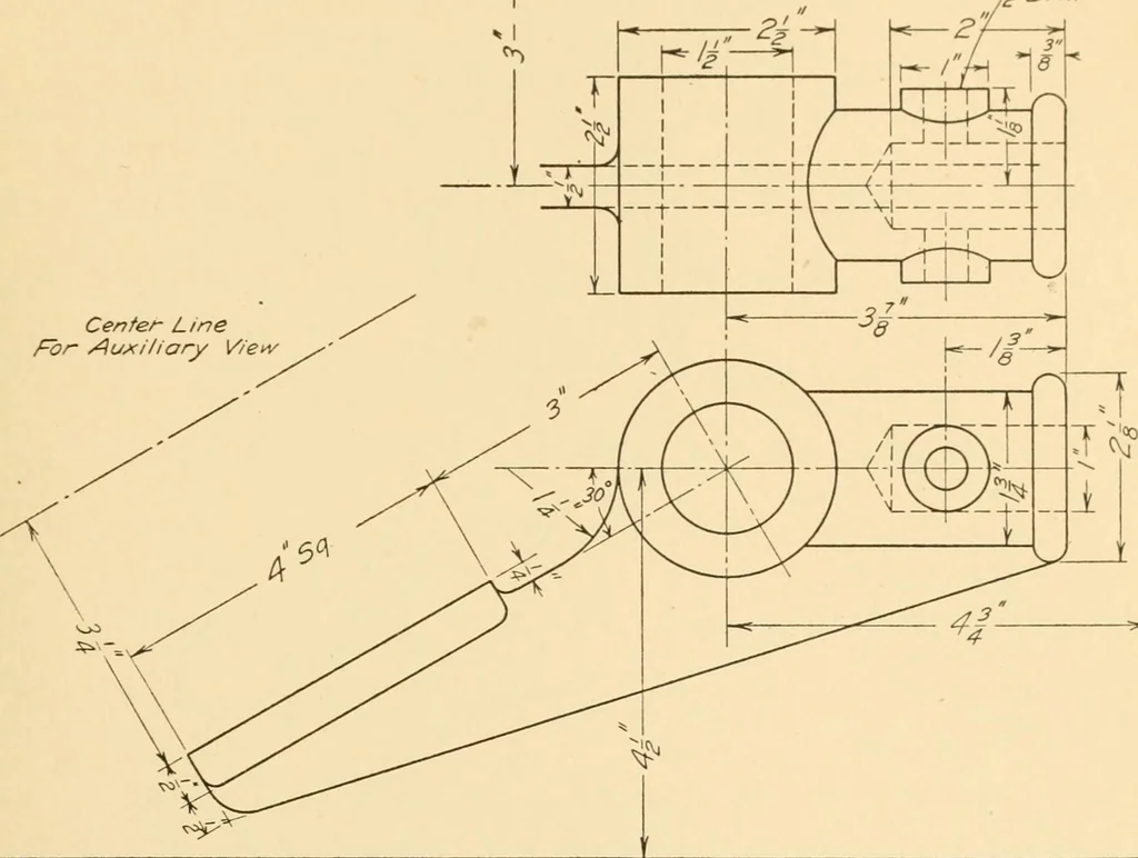 An illustration from Machine drawing; a text and problem book for technical students and draftsmen, 1921, leaf 160