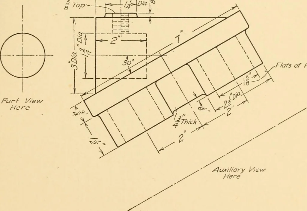 An illustration from Machine drawing; a text and problem book for technical students and draftsmen, 1921, leaf 160