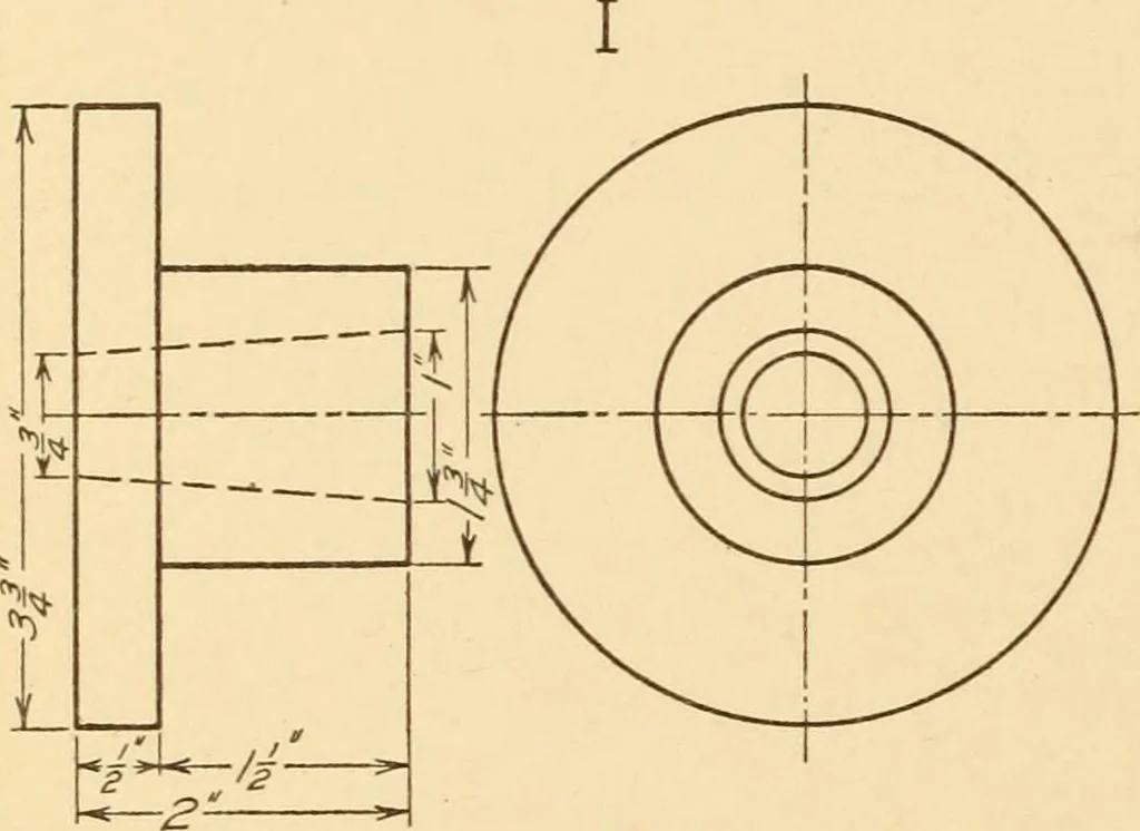 An illustration from Machine drawing; a text and problem book for technical students and draftsmen, 1921, leaf 161