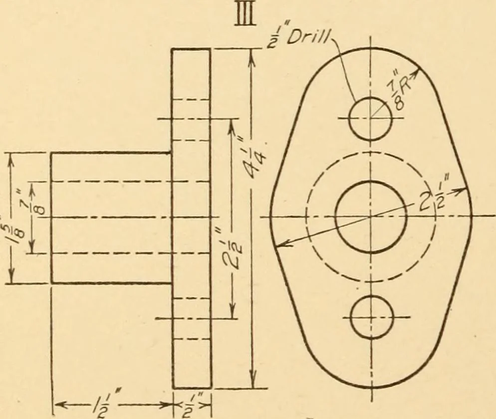 An illustration from Machine drawing; a text and problem book for technical students and draftsmen, 1921, leaf 161