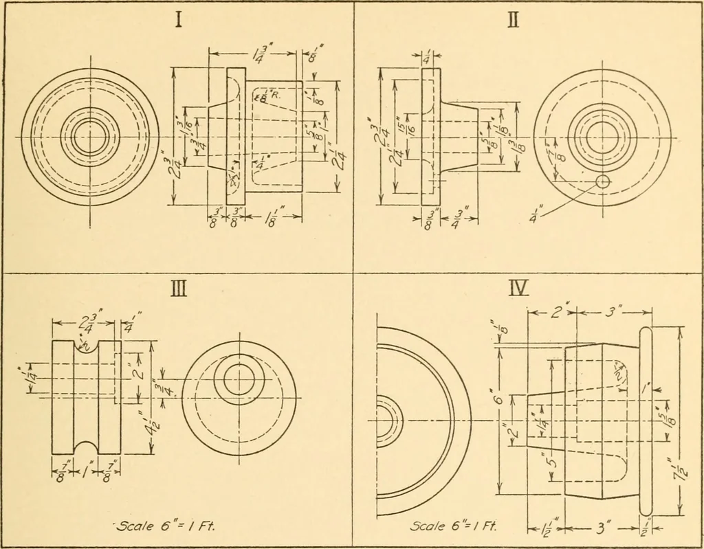 An illustration from Machine drawing; a text and problem book for technical students and draftsmen, 1921, leaf 162