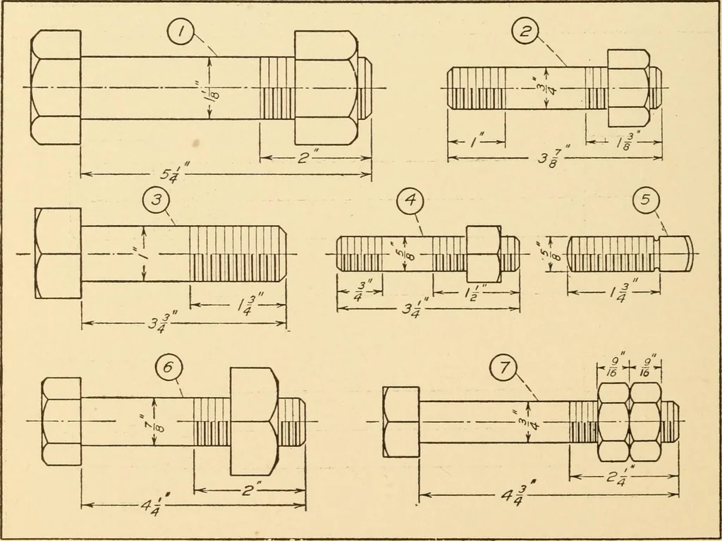 An illustration from Machine drawing; a text and problem book for technical students and draftsmen, 1921, leaf 165