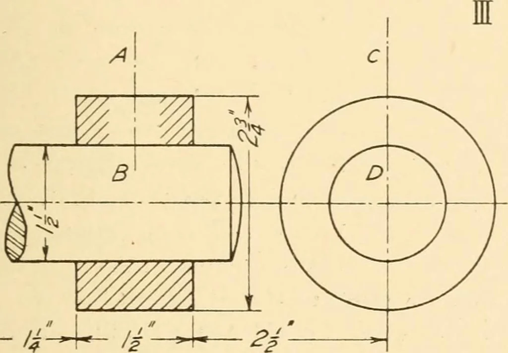 An illustration from Machine drawing; a text and problem book for technical students and draftsmen, 1921, leaf 166