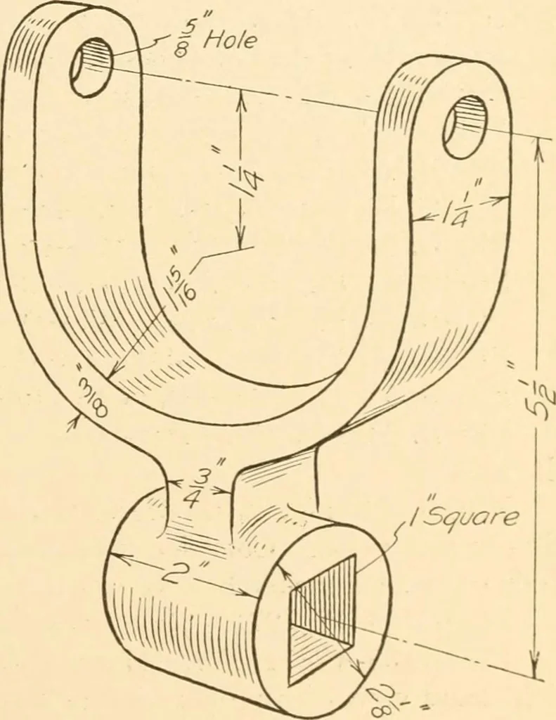 An illustration from Machine drawing; a text and problem book for technical students and draftsmen, 1921, leaf 166