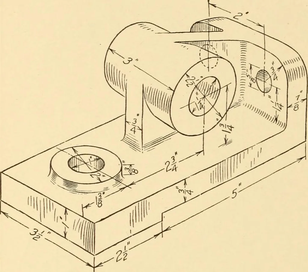 An illustration from Machine drawing; a text and problem book for technical students and draftsmen, 1921, leaf 167