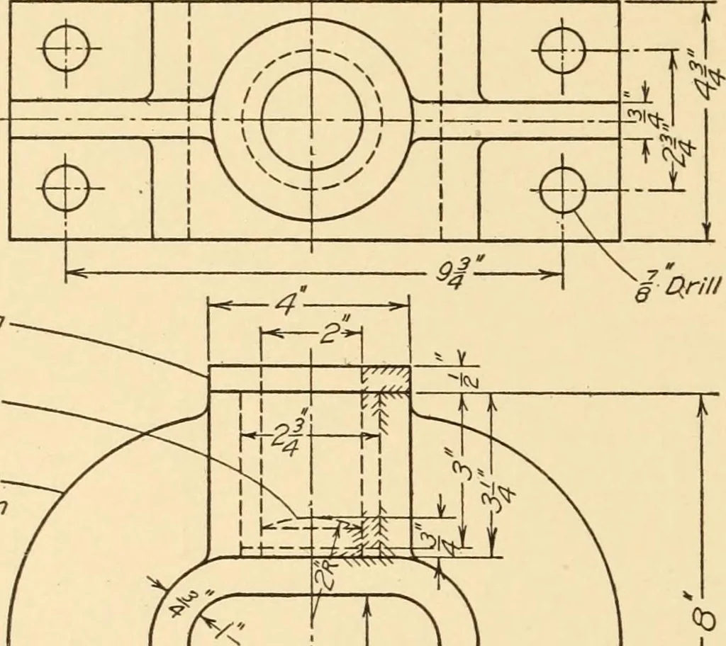 An illustration from Machine drawing; a text and problem book for technical students and draftsmen, 1921, leaf 171