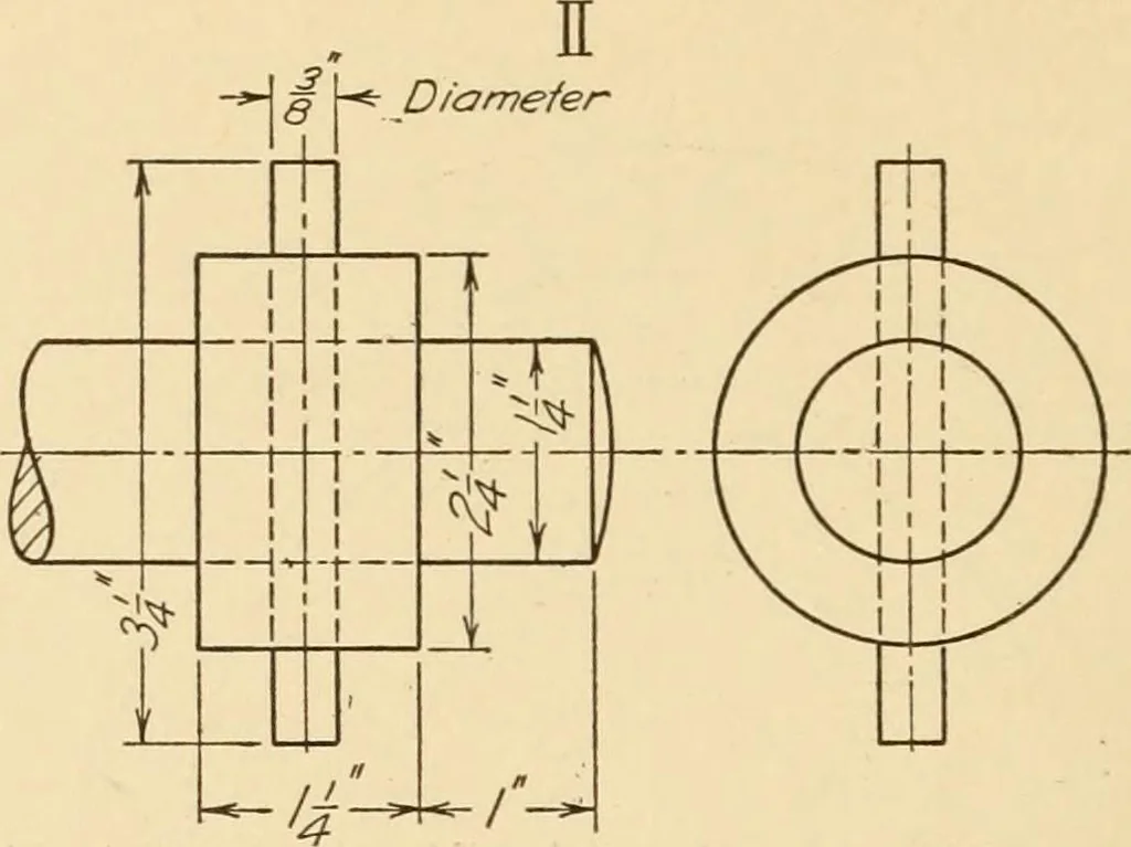 An illustration from Machine drawing; a text and problem book for technical students and draftsmen, 1921, leaf 173