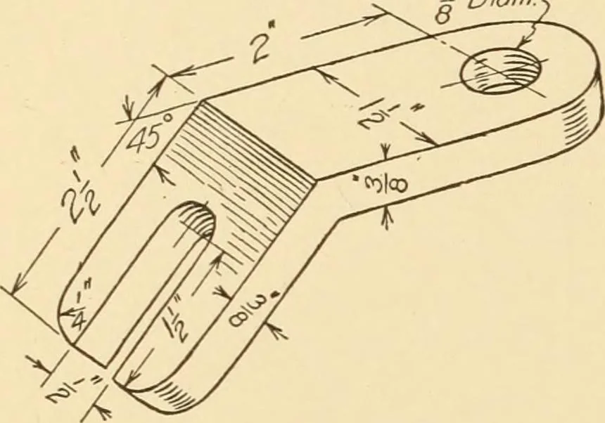 An illustration from Machine drawing; a text and problem book for technical students and draftsmen, 1921, leaf 173