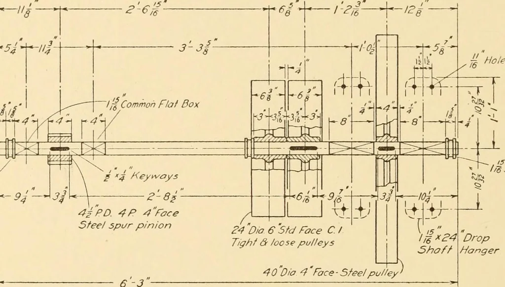 An illustration from Machine drawing; a text and problem book for technical students and draftsmen, 1921, leaf 183