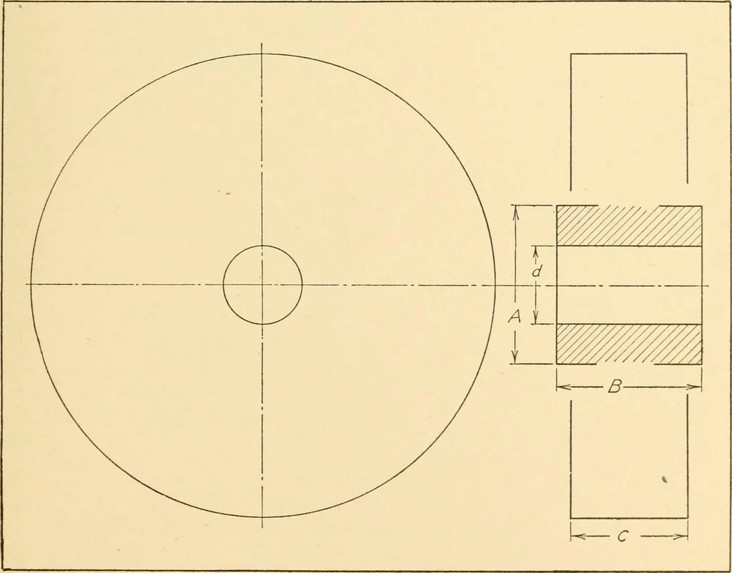 An illustration from Machine drawing; a text and problem book for technical students and draftsmen, 1921, leaf 186