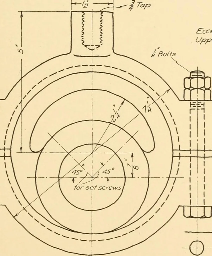 An illustration from Machine drawing; a text and problem book for technical students and draftsmen, 1921, leaf 198