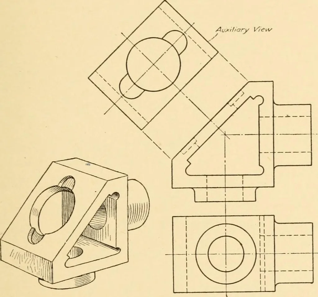 An illustration from Machine drawing; a text and problem book for technical students and draftsmen, 1921, leaf 20