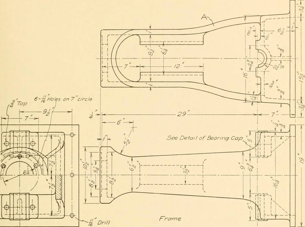 An illustration from Machine drawing; a text and problem book for technical students and draftsmen, 1921, leaf 204