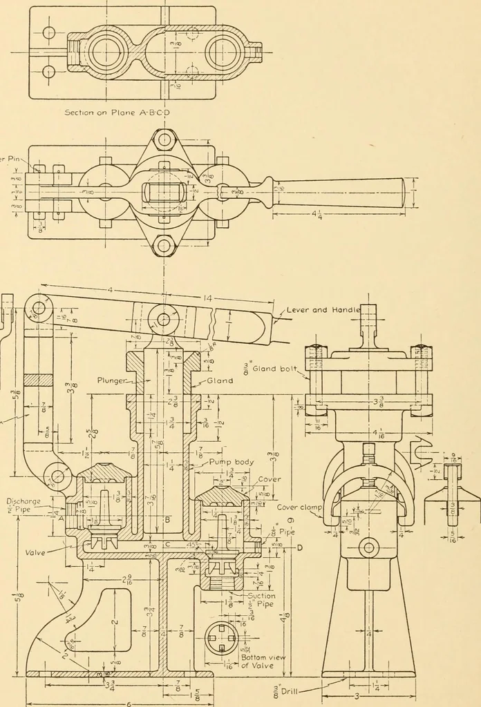 An illustration from Machine drawing; a text and problem book for technical students and draftsmen, 1921, leaf 207