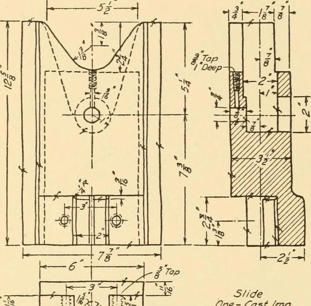 An illustration from Machine drawing; a text and problem book for technical students and draftsmen, 1921, leaf 215