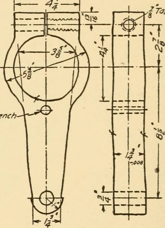 An illustration from Machine drawing; a text and problem book for technical students and draftsmen, 1921, leaf 215