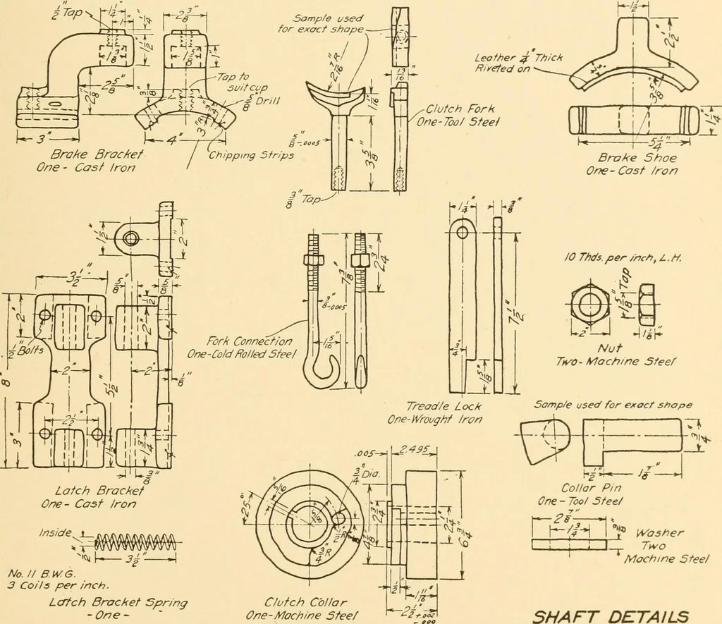 An illustration from Machine drawing; a text and problem book for technical students and draftsmen, 1921, leaf 216