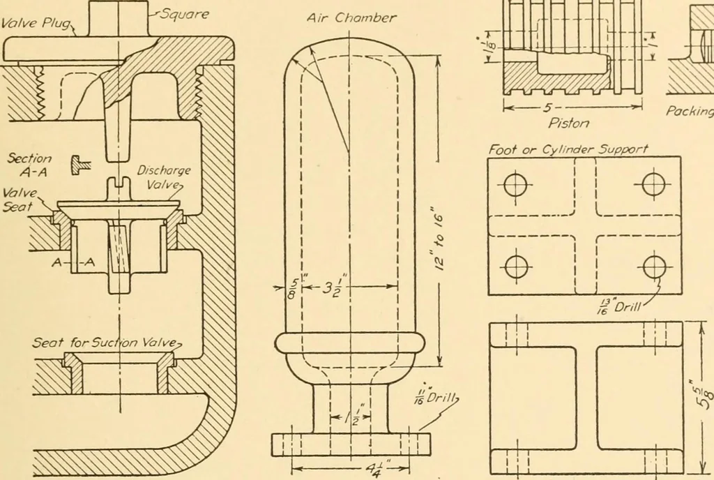 An illustration from Machine drawing; a text and problem book for technical students and draftsmen, 1921, leaf 220