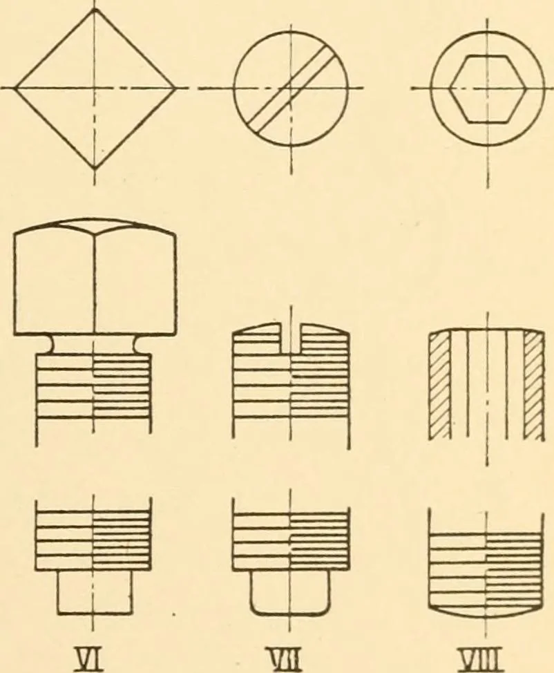 An illustration from Machine drawing; a text and problem book for technical students and draftsmen, 1921, leaf 36
