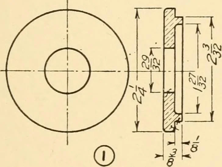 An illustration from Machine drawing; a text and problem book for technical students and draftsmen, 1921, leaf 50