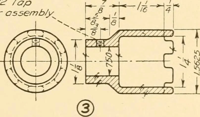 An illustration from Machine drawing; a text and problem book for technical students and draftsmen, 1921, leaf 50