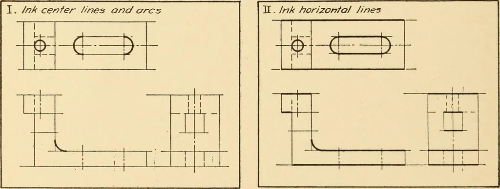 An illustration from Machine drawing; a text and problem book for technical students and draftsmen, 1921, leaf 53