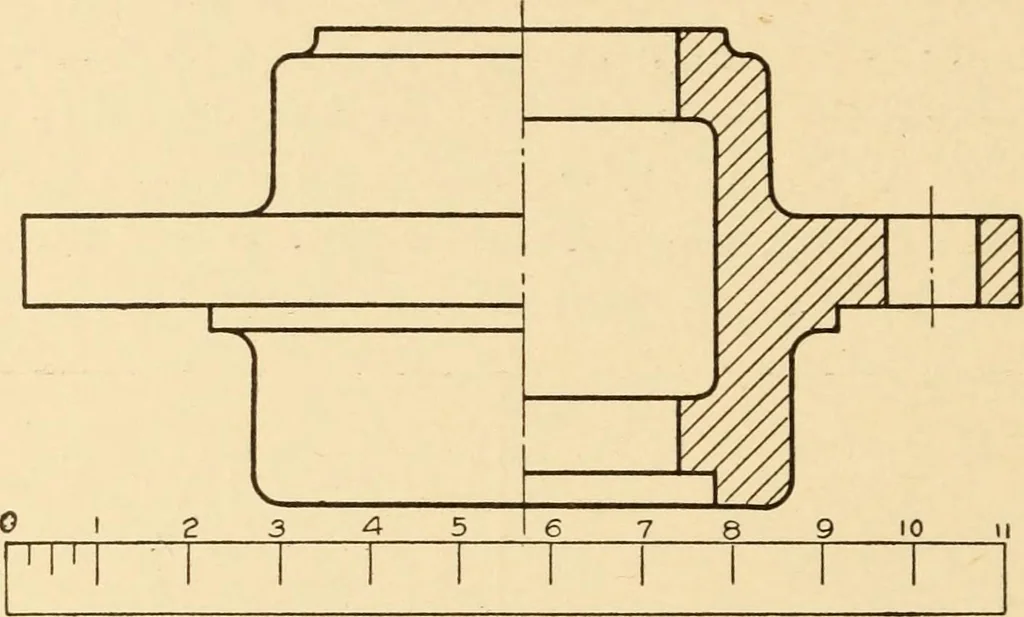 An illustration from Machine drawing; a text and problem book for technical students and draftsmen, 1921, leaf 59