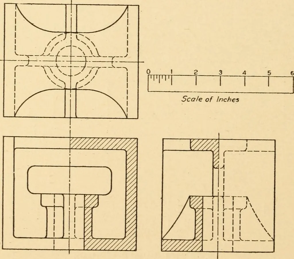 An illustration from Machine drawing; a text and problem book for technical students and draftsmen, 1921, leaf 59